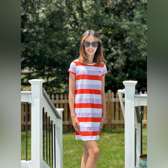 J.Crew Crewcuts Girls' striped T-shirt dress size 10 - Picture 1 of 7